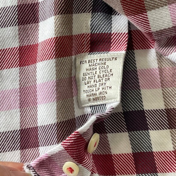 Peter Millar Mens Shirt Plaid Long Sleeve Cotton. Size L - Picture 4 of 8